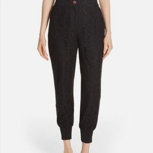 Ted Baker London Womens Cylar Lace Detail Formal Jogger Pants Black